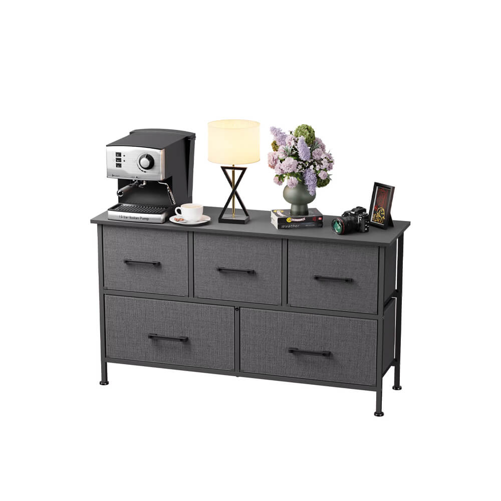 8 Drawers Fabric Dresser Charging Station - imagine 2