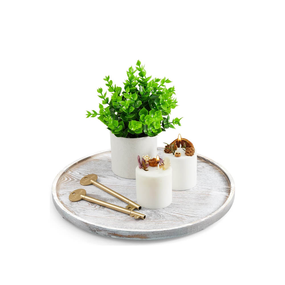 EOSAHR Wood Lazy Susan Organizer Turntable - imagine 3
